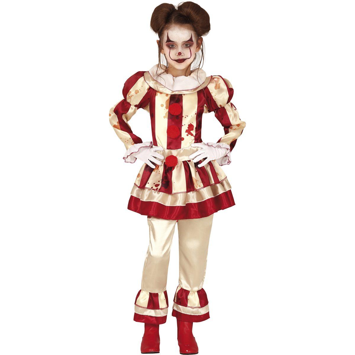 Costume clown modello a strisce