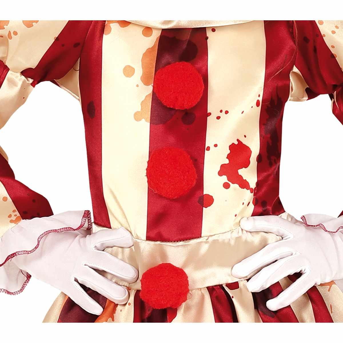 Costume clown modello a strisce