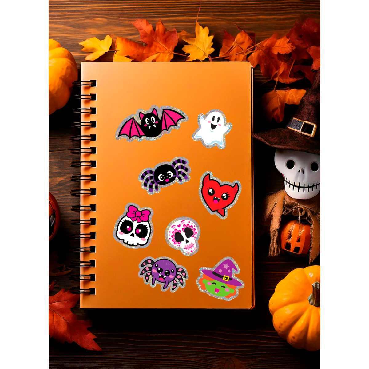 Stickers halloween zucche olografiche Set 8 pz |Guir_192
