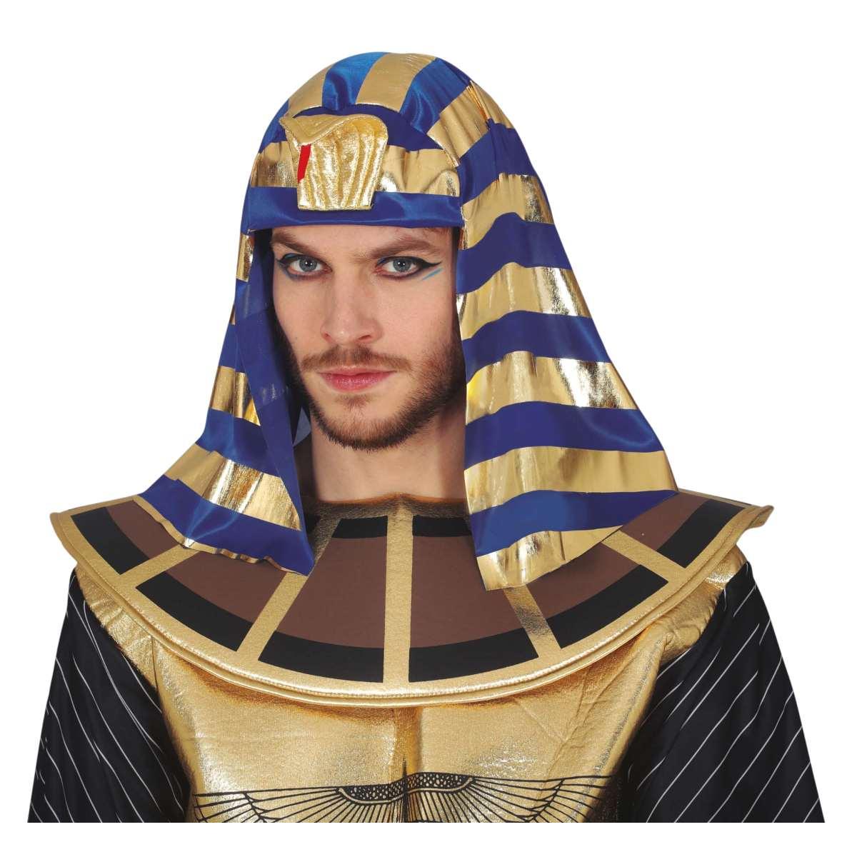 Copricapo faraone blu oro