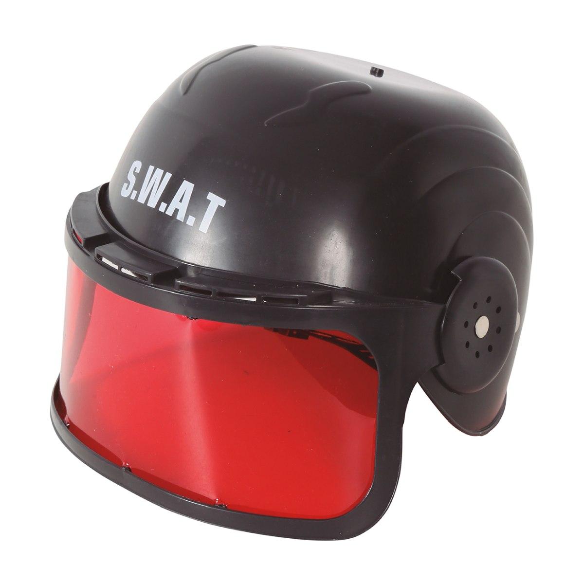 Casco poliziotto baby nero visiera colorata modello s