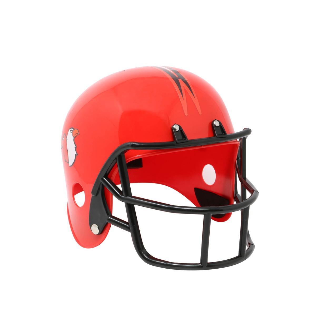 Casco giocatore football americano rosso