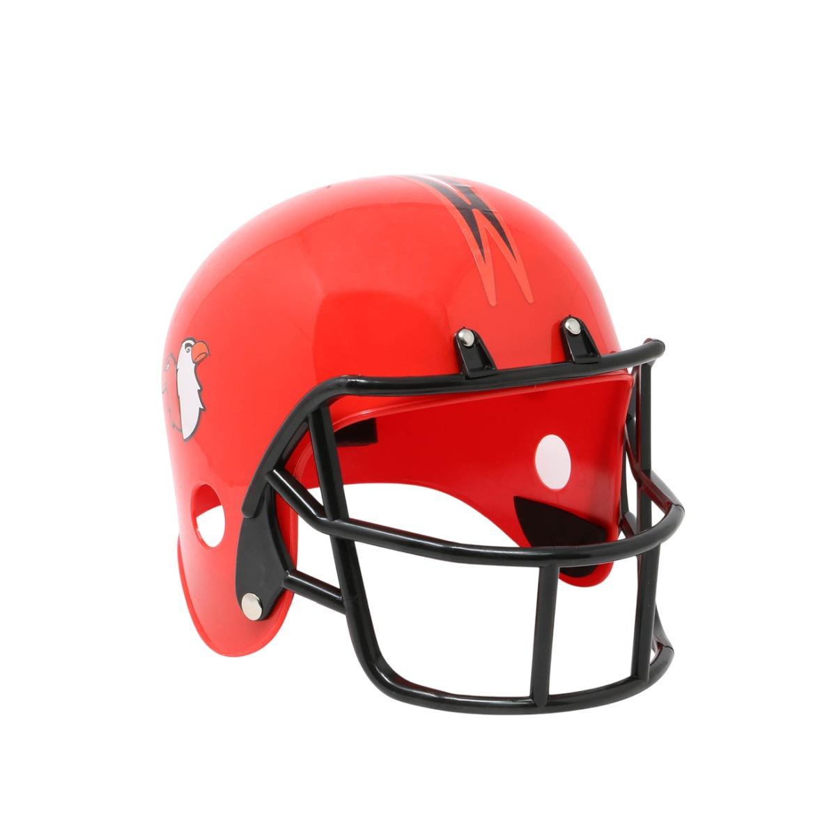 Casco giocatore football americano rosso