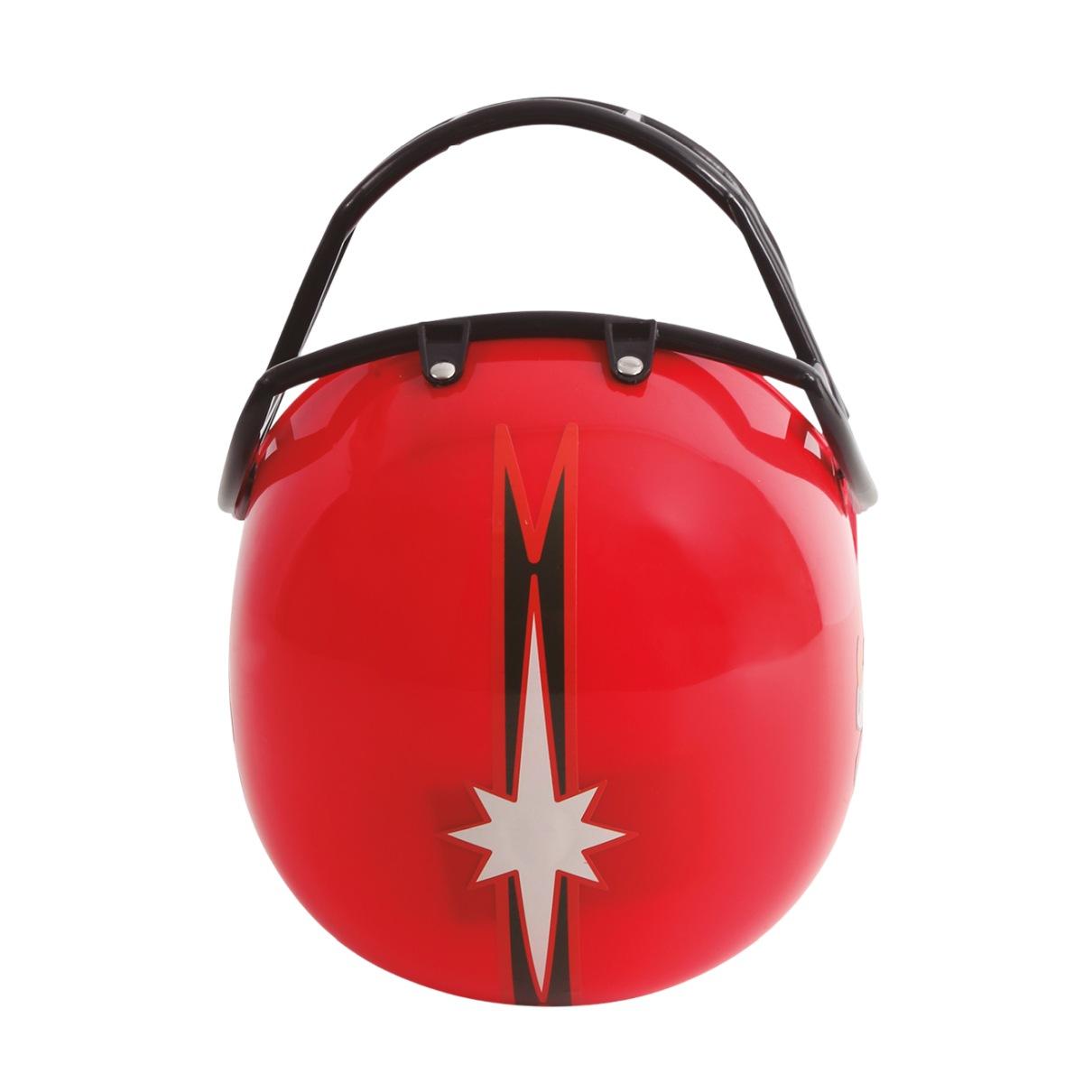 Casco giocatore football americano rosso
