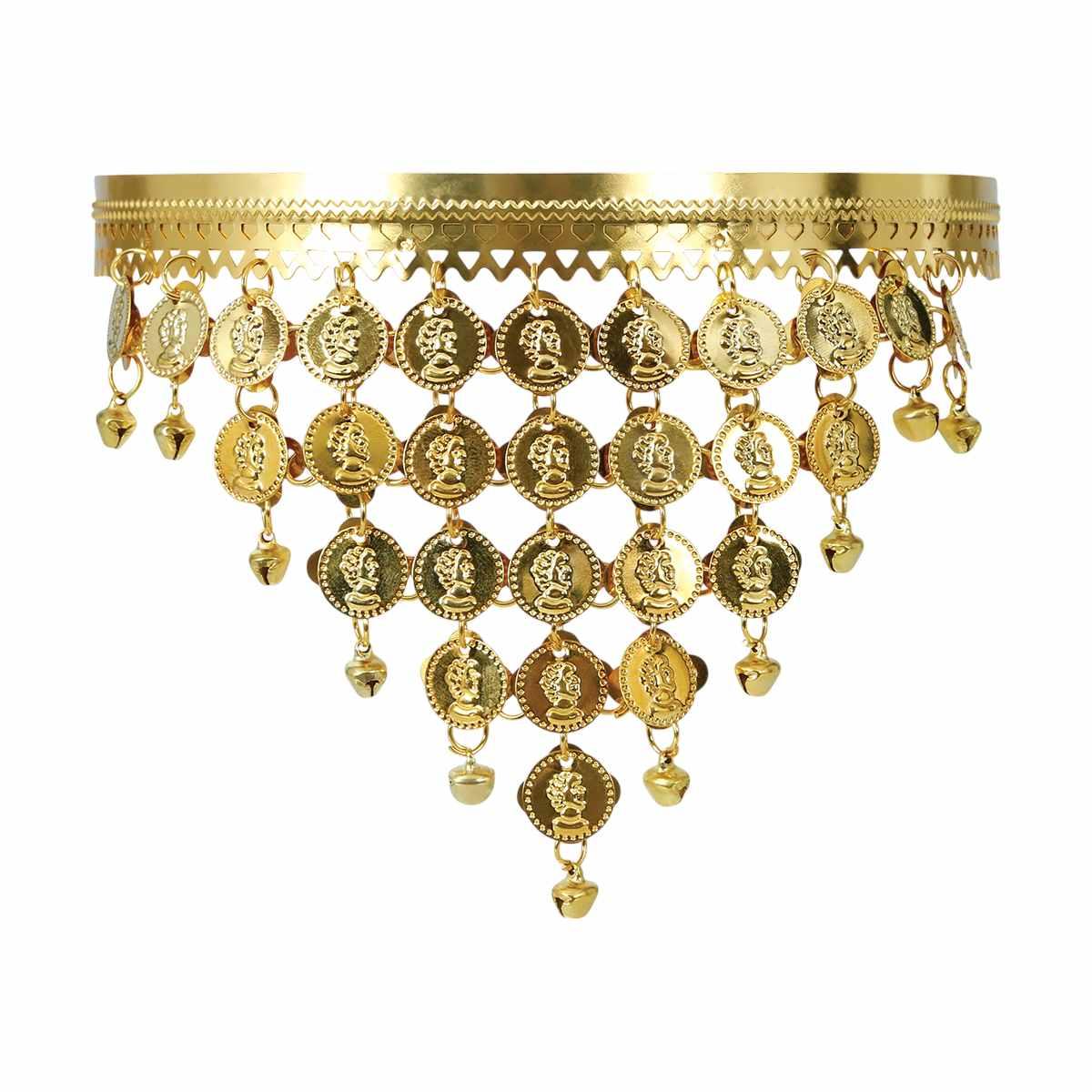 Cerchietto ciondoli oro metallo