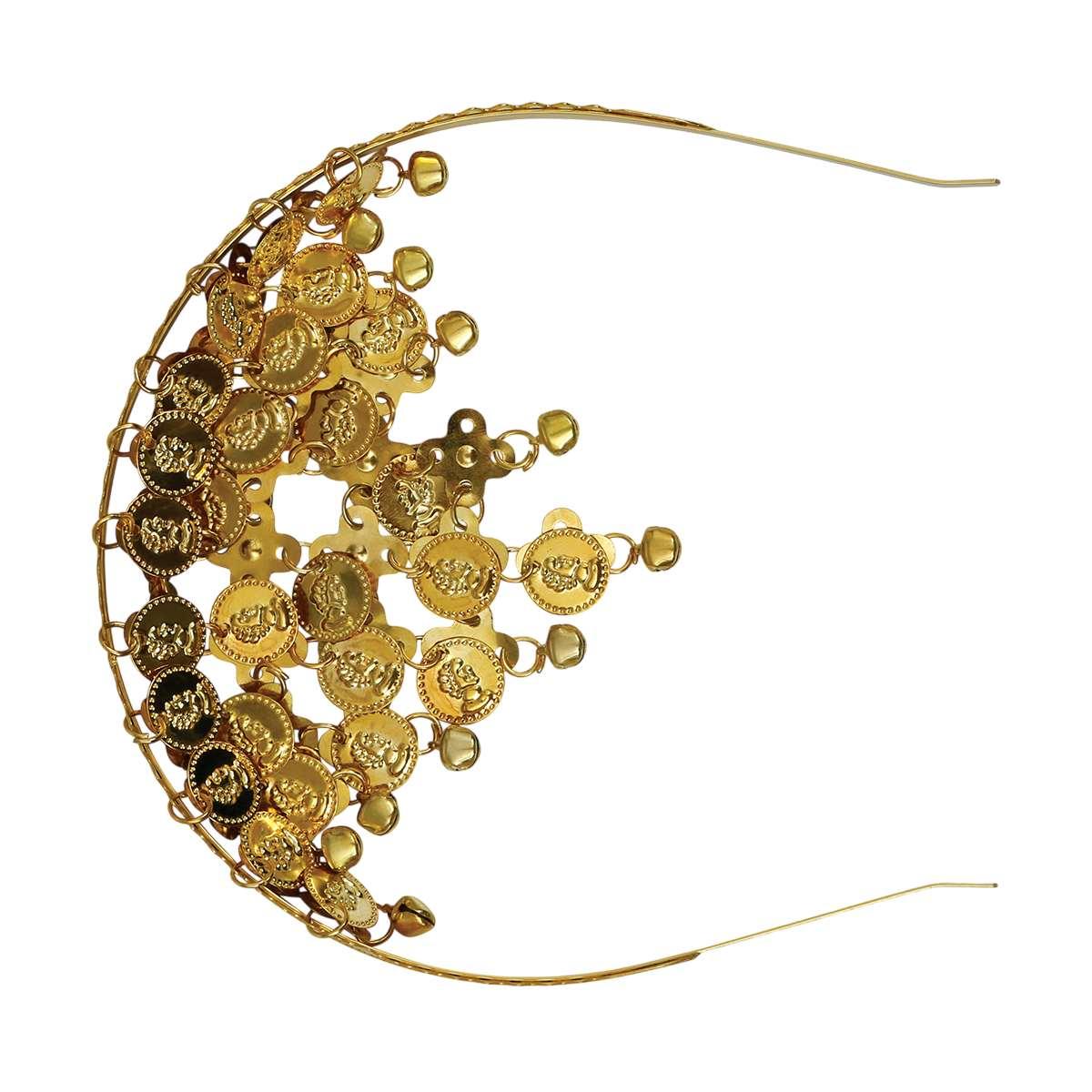 Cerchietto ciondoli oro metallo