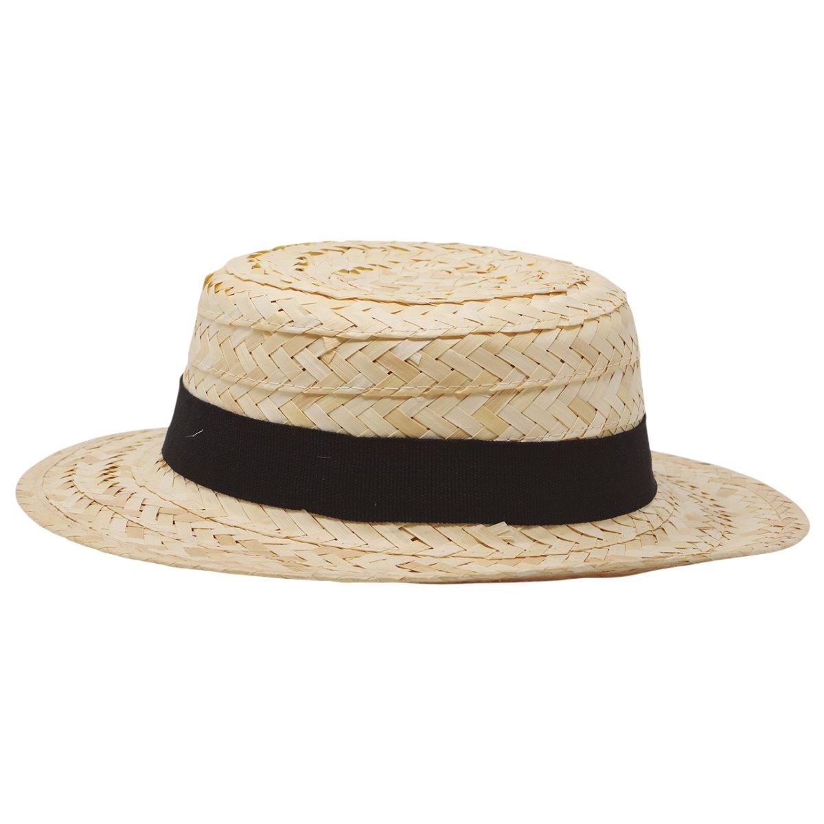Cappello gondoliere paglia fascia nero