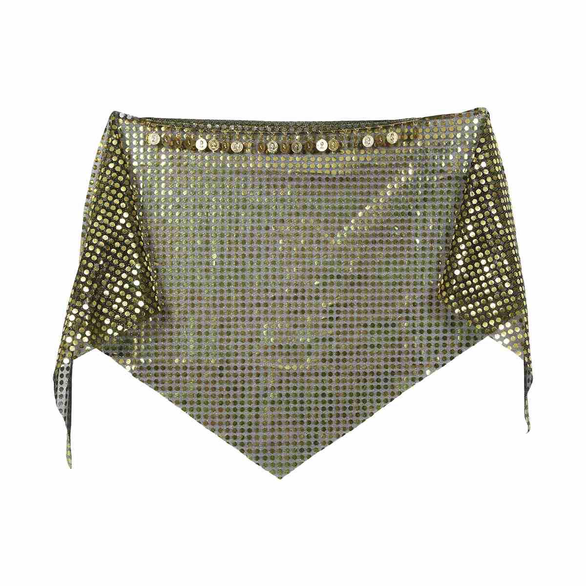 Copricapo gitana monete paillettes oro
