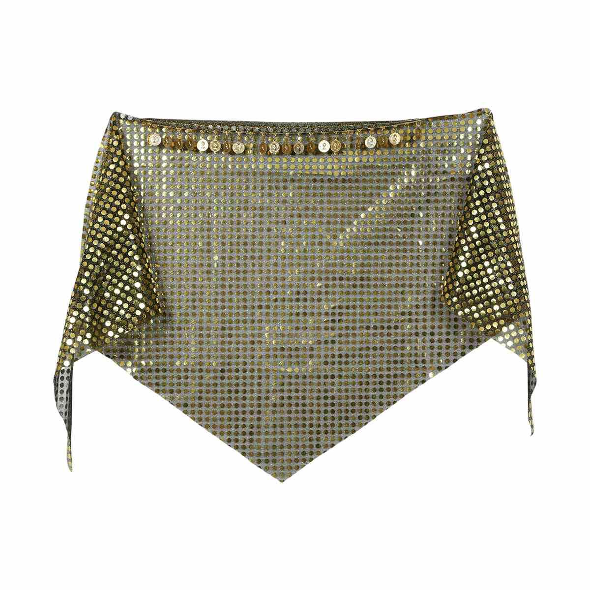 Copricapo gitana monete paillettes oro