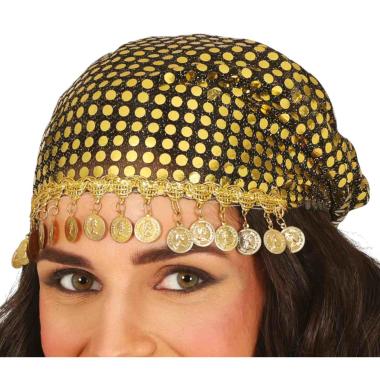 Copricapo gitana monete paillettes oro