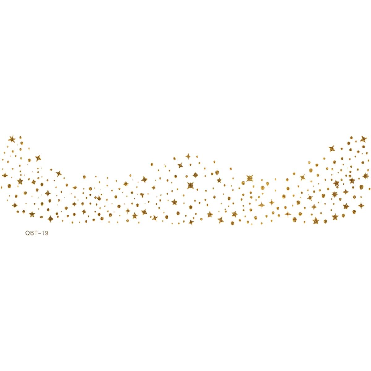 Tatuaggi viso rimovibili lentiggini stelle oro