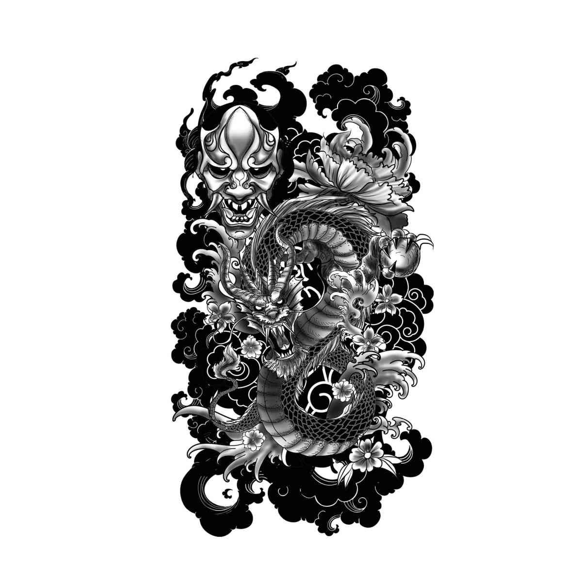 Tatuaggi rimovibili corpo drago