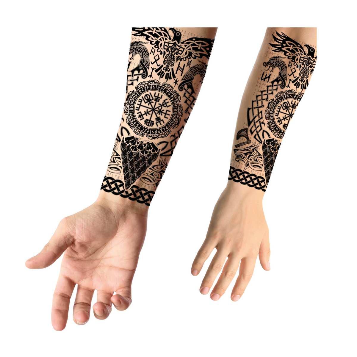 Tatuaggi rimovibili corpo vichingo