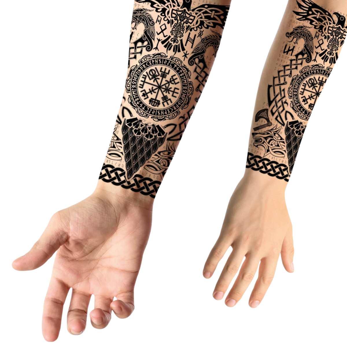 Tatuaggi rimovibili corpo vichingo