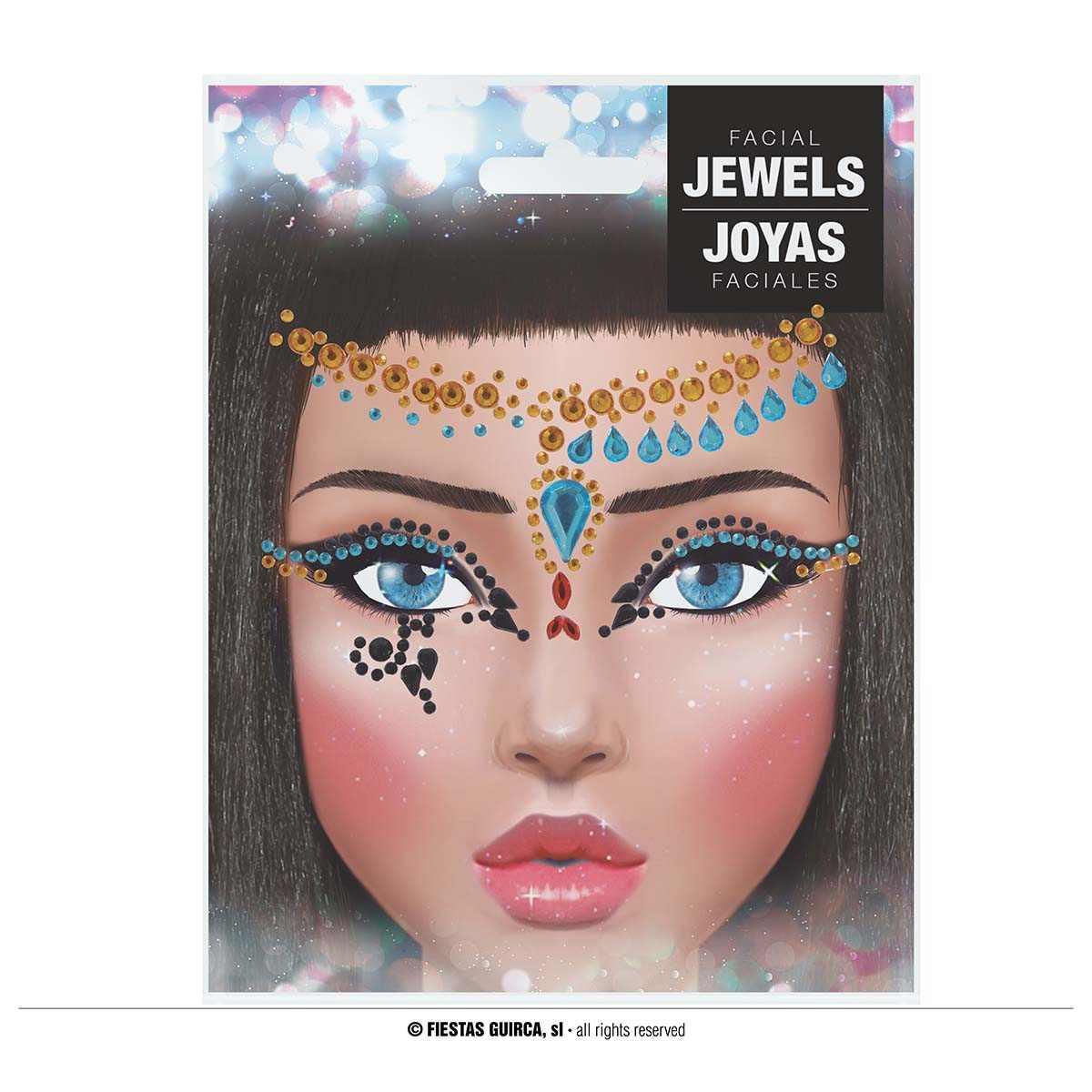 Trucco decorazioni adesive viso egitto strass