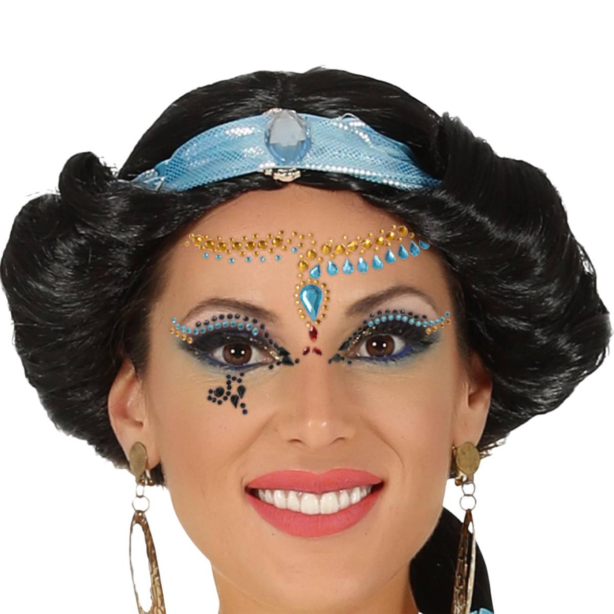 Trucco decorazioni adesive viso egitto strass
