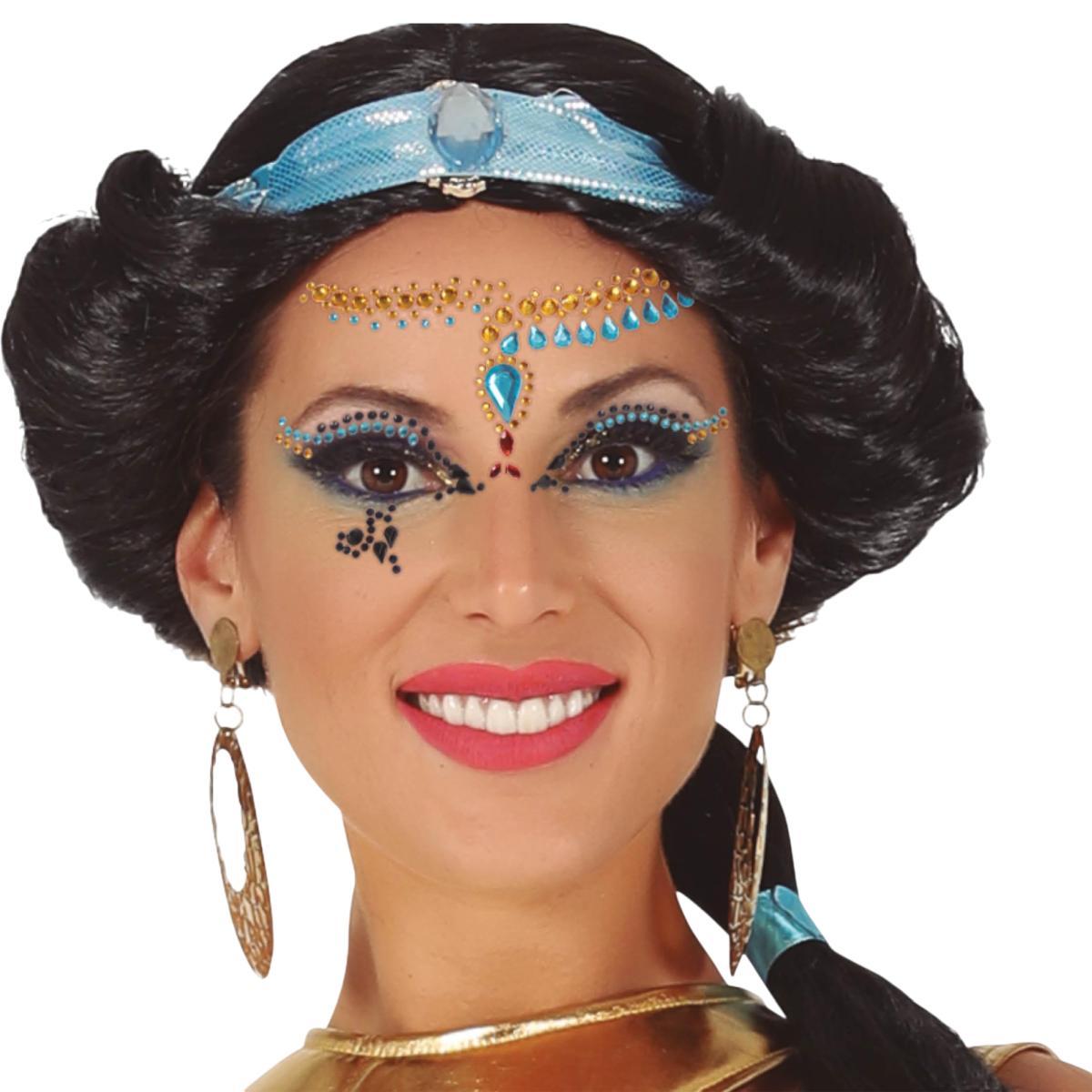 Trucco decorazioni adesive viso egitto strass