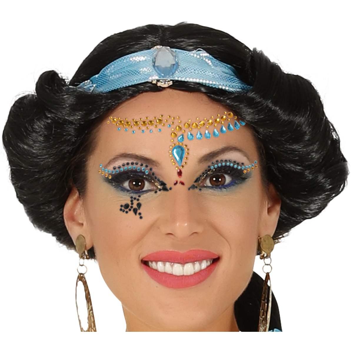 Trucco decorazioni adesive viso egitto strass