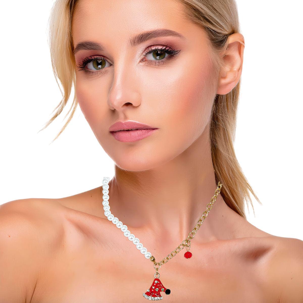 Collana natale cappello metallo