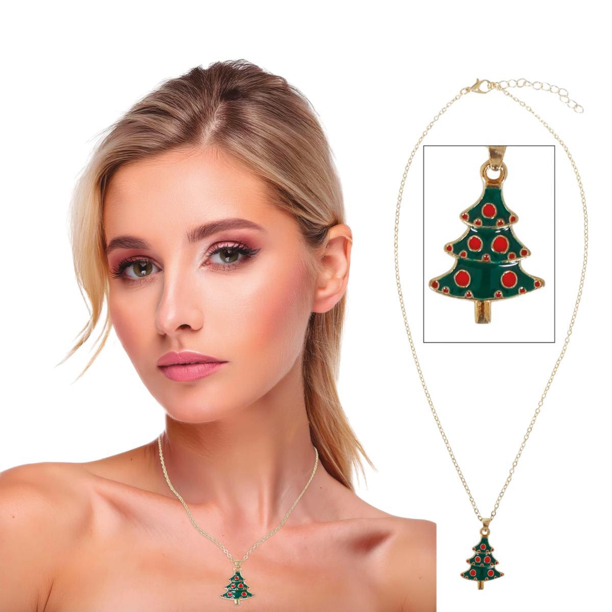 Collana natale albero metallo