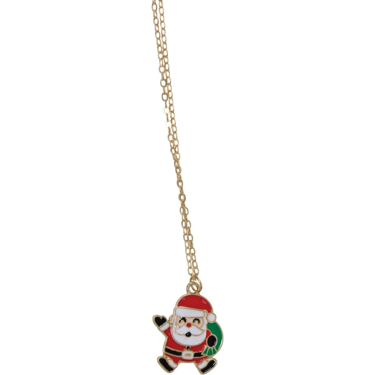 Collana natale babbo orecchini metallo