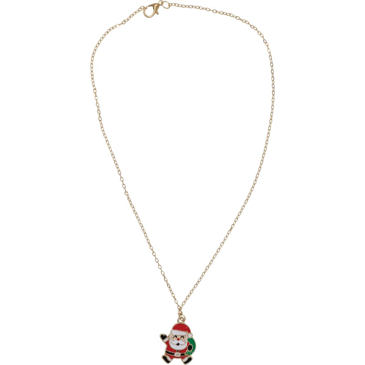 Collana natale babbo orecchini metallo