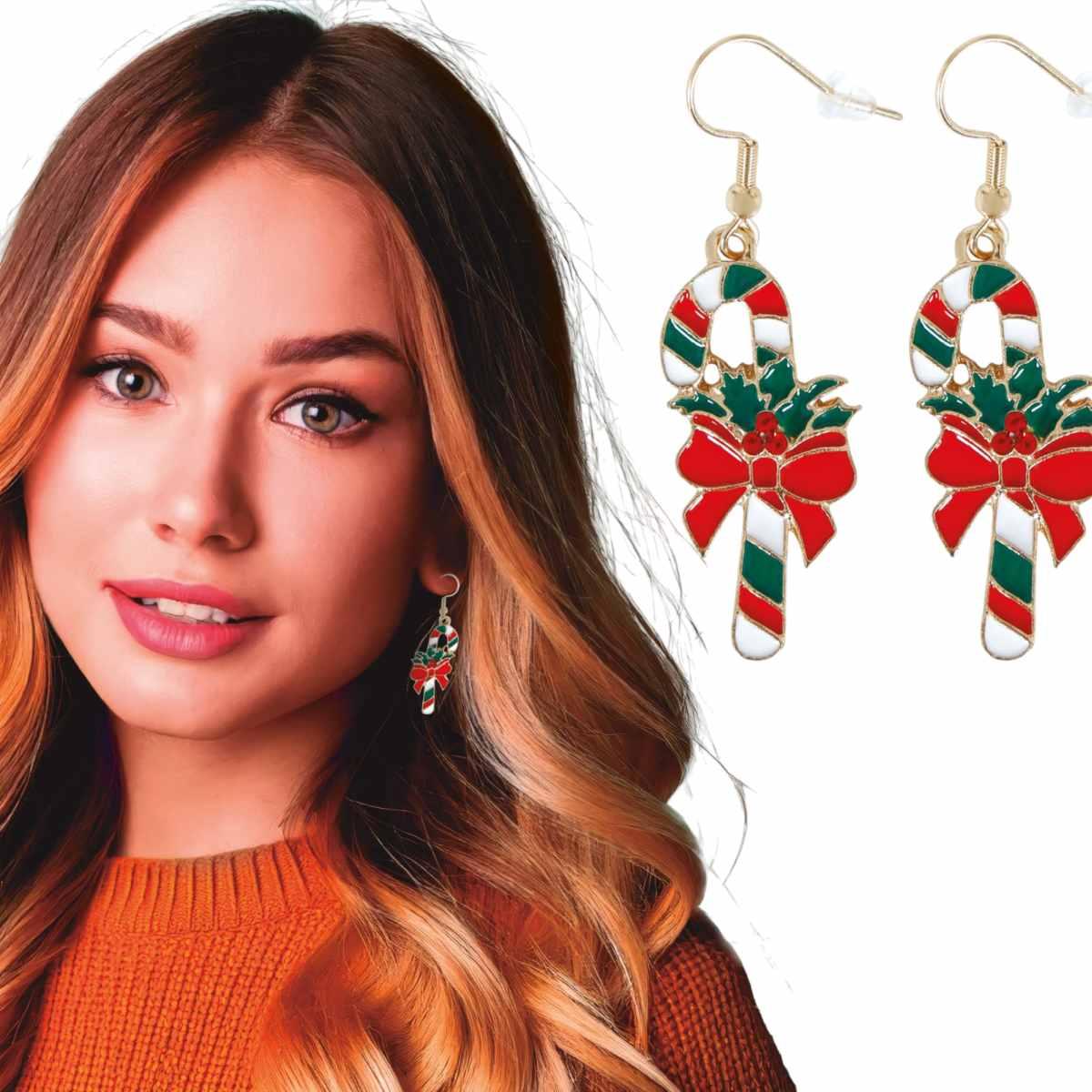 Orecchini candy natale