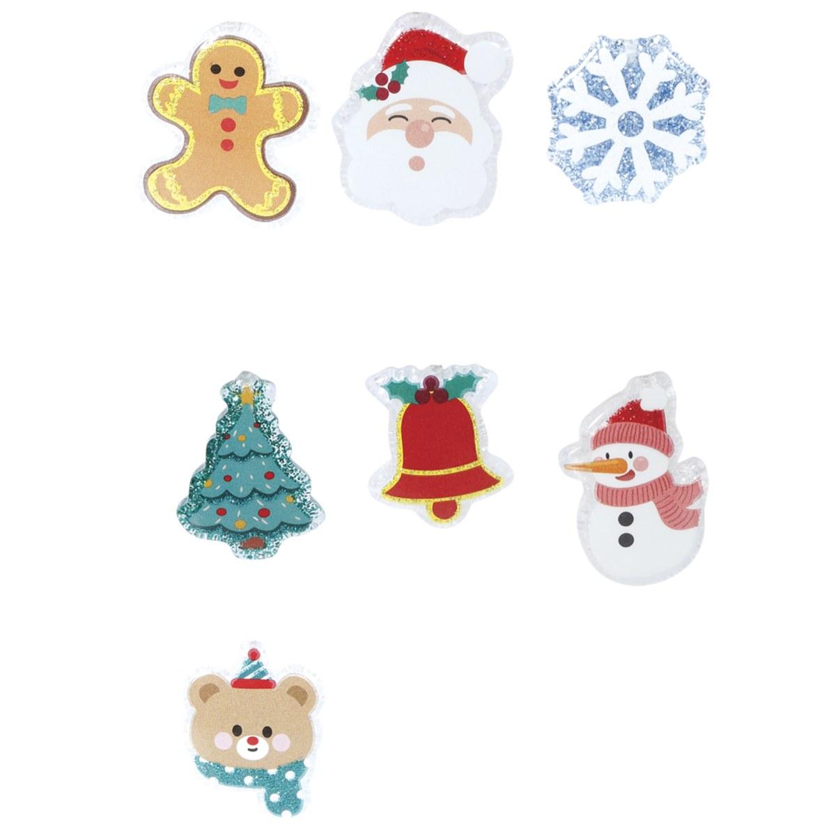 Elastici capelli soggetti natalizi pz Incluso: set 6 pz