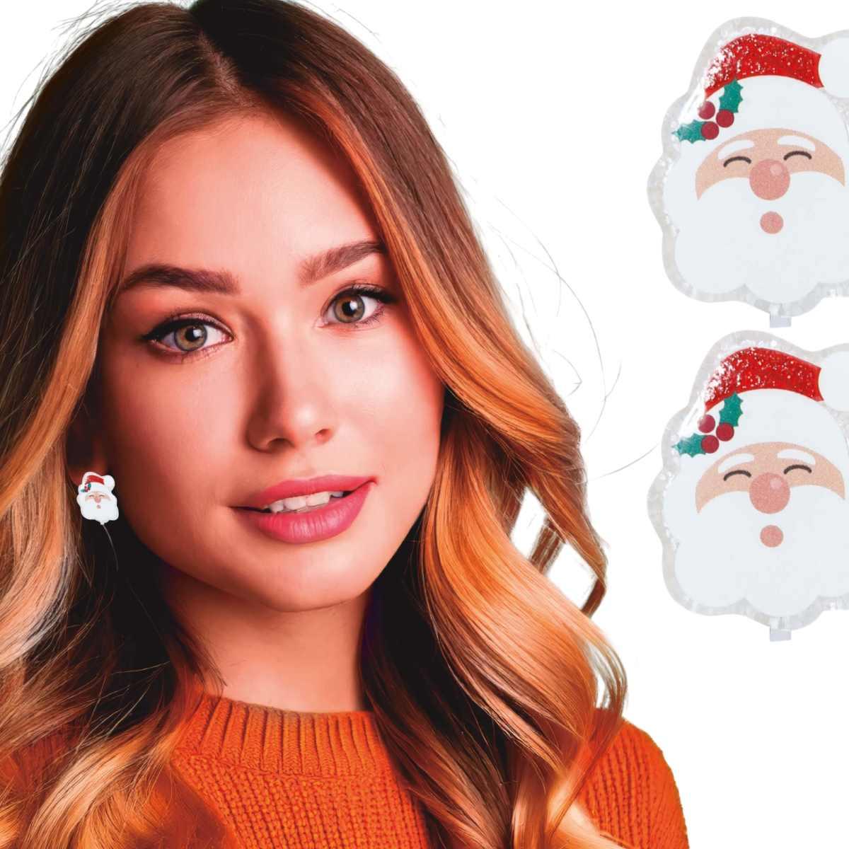 Orecchini babbo natale pvc