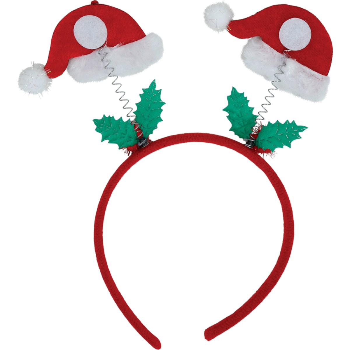 Cerchietto cappellini natale paillettes