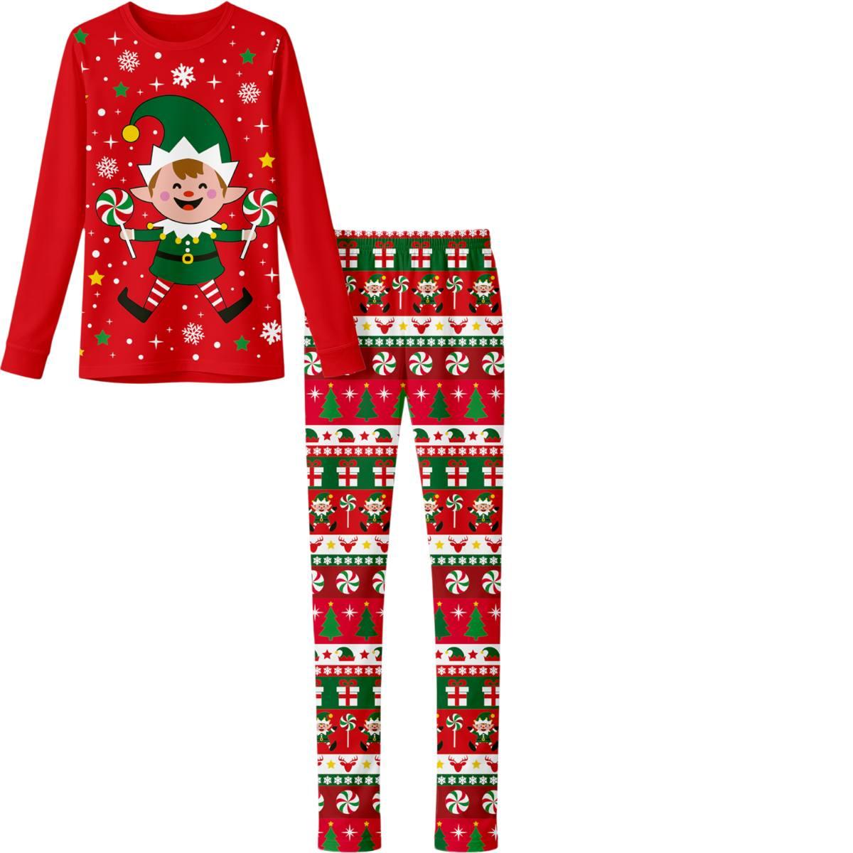 Pigiama natale rosso elfo