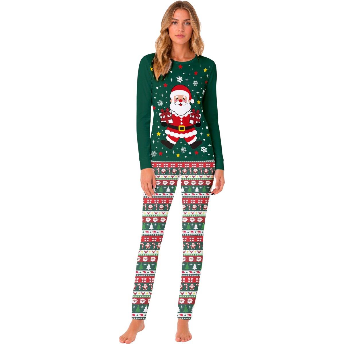 Pigiama natale verde babbo natale