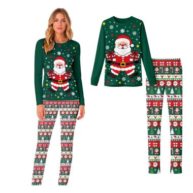 Pigiama natale verde babbo natale
