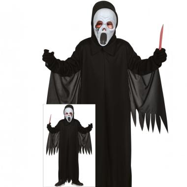 Costume fantasma nero tunica cappuccio |Bambino