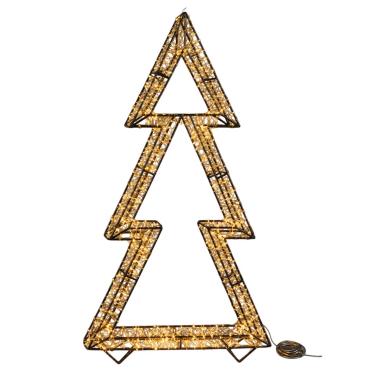 Albero di Natale metallo 2000 luci led bianco caldo 70 cm