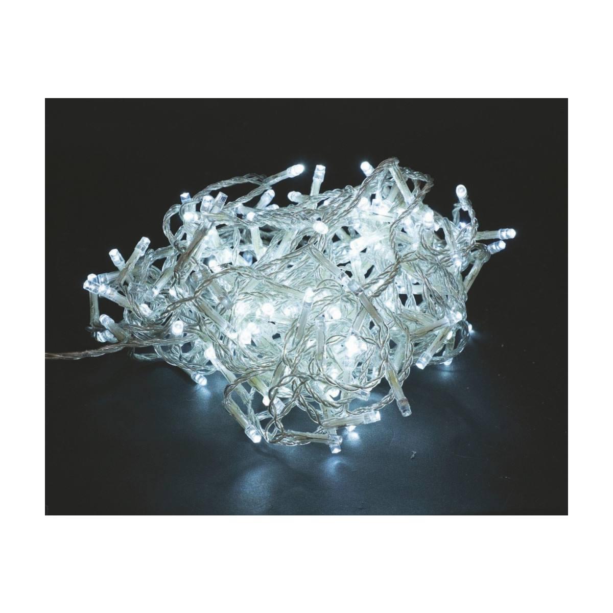Luci di Natale esterno 1000 LED bianco freddo cavo trasparente