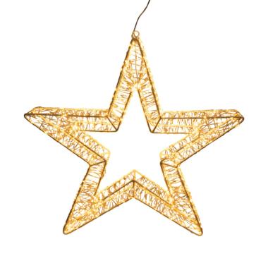 Luci di Natale stella 50 cm 720 LED bianco caldo Telaio in filo di ferro
