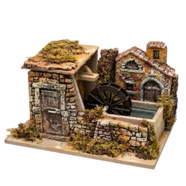 Mulino presepe acqua elettrico 27 x 19 x 18 cm