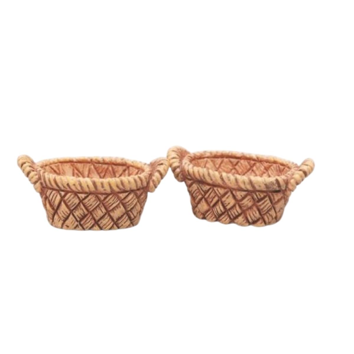 Cesta Euronatale alimenti ovali pvc 2,5 cm Set 2 pz