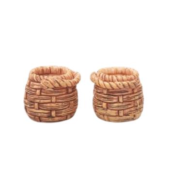 Cesta alimenti per presepe tonde pvc 2,5 cm Fai da Te Set 2 pz
