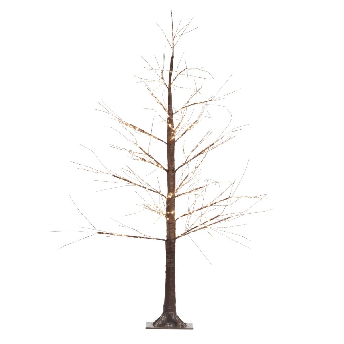 Albero di Natale LED bianco caldo marrone 150 cm