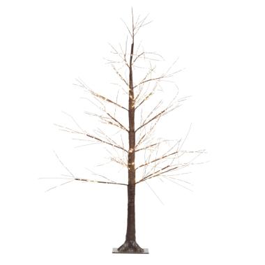 Albero di Natale LED bianco caldo marrone 150 cm