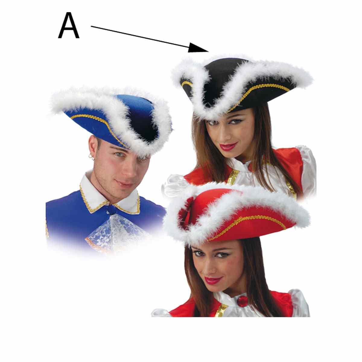 Cappello Pirata Tricorno Lusso Disponibile in 3 Modelli