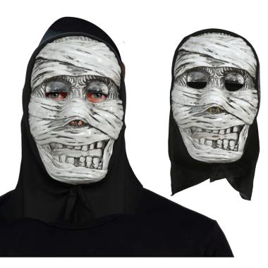 Maschera viso pvc mummia cappuccio