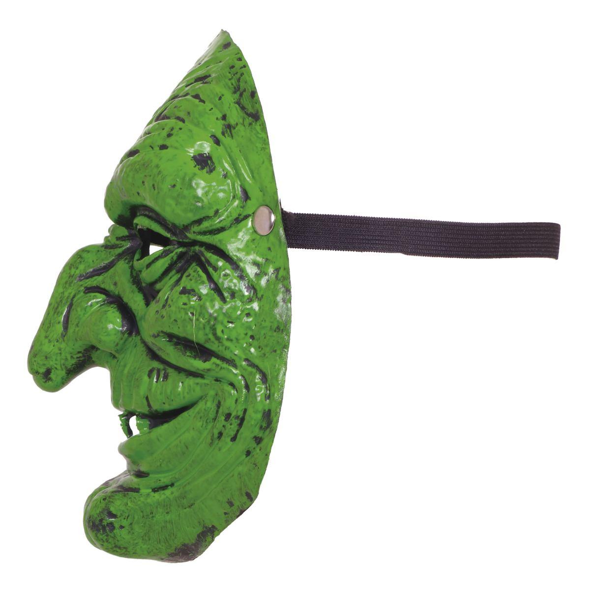 Maschera viso pvc strega verde