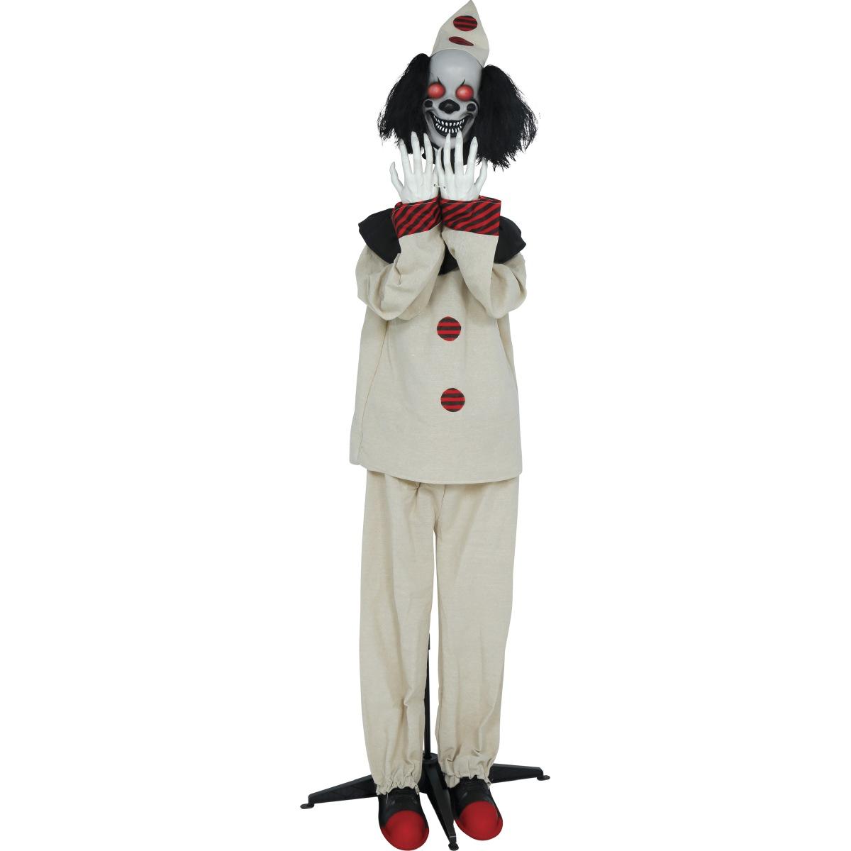 Clown spaventoso luci suono movimento 185 cm