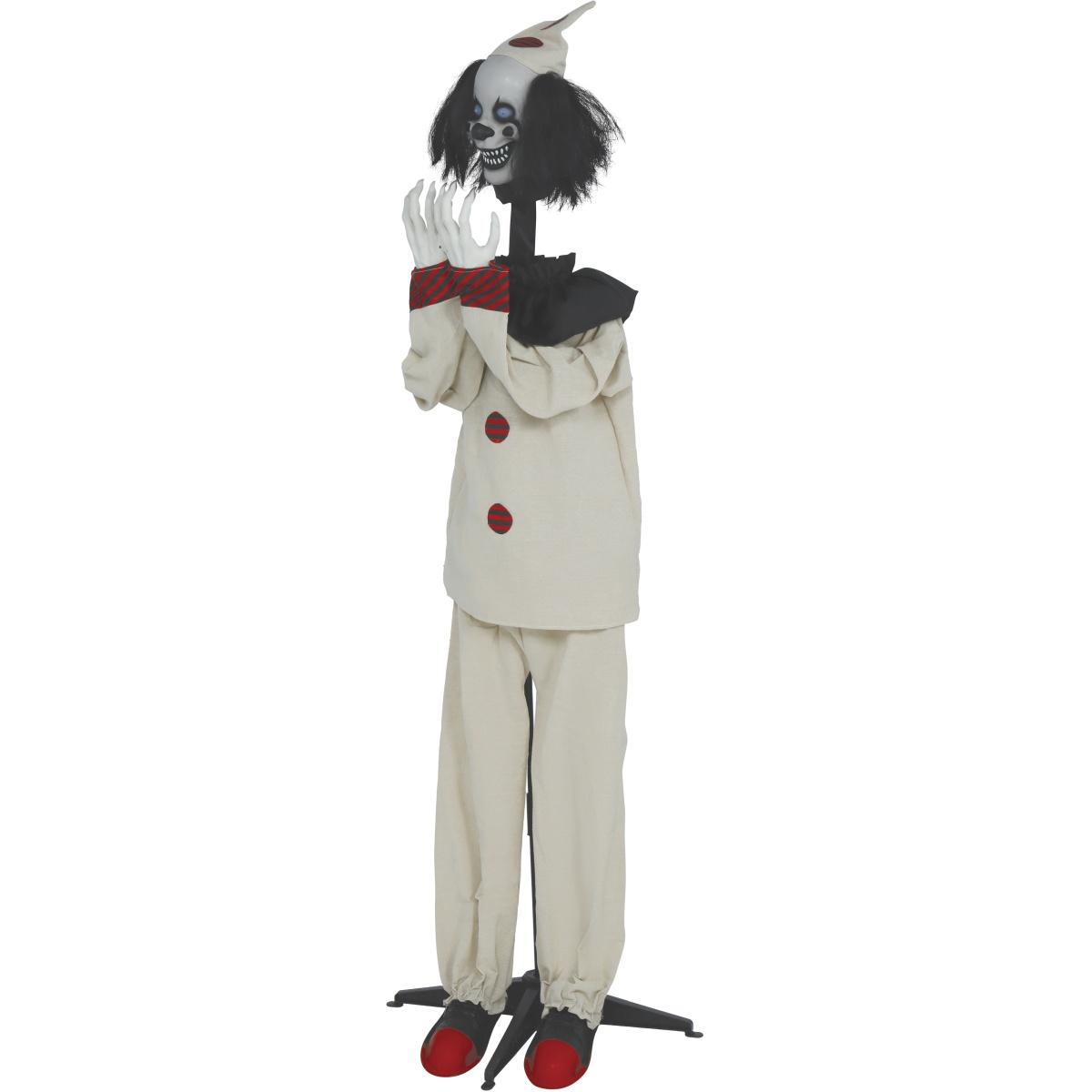 Clown spaventoso luci suono movimento 185 cm