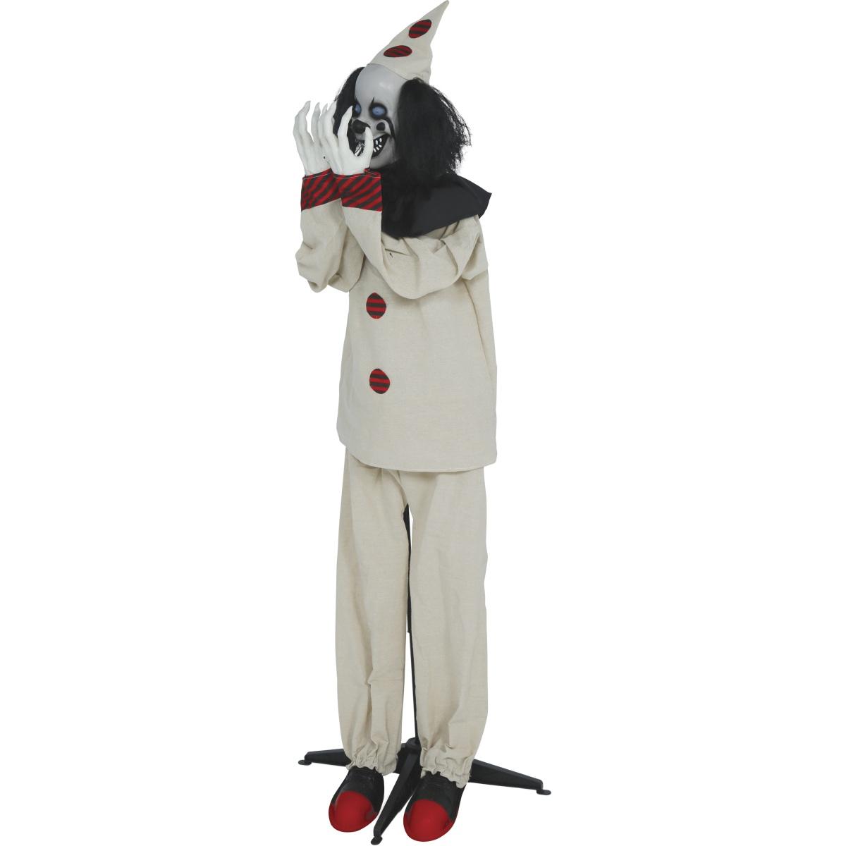 Clown spaventoso luci suono movimento 185 cm