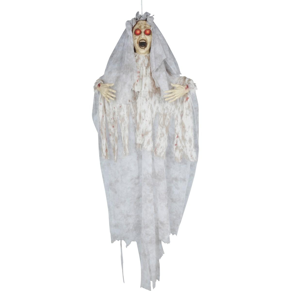Sposa zombie cadavere luce suono movimento da appendere 168 cm