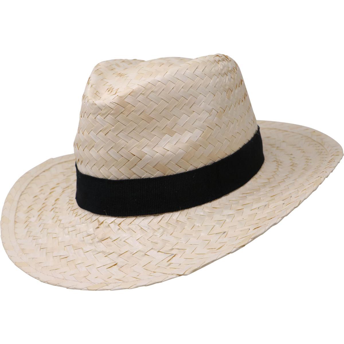 Cappello paglia con nastro nero